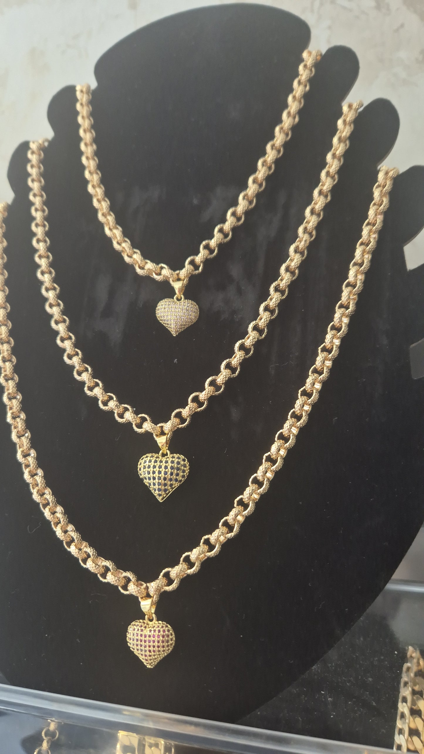 Heart Pendant On 6mm Belcher