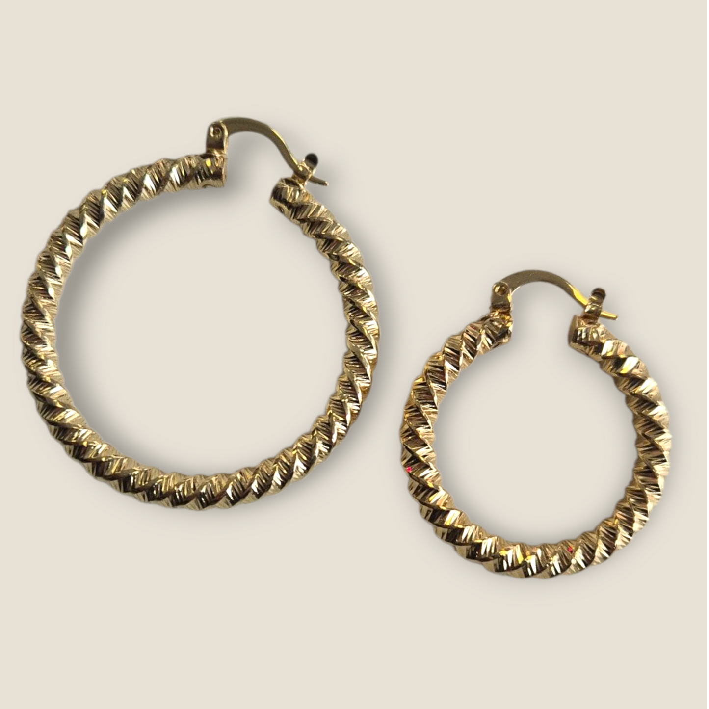 Twisted Round Hoops - 3/4cm