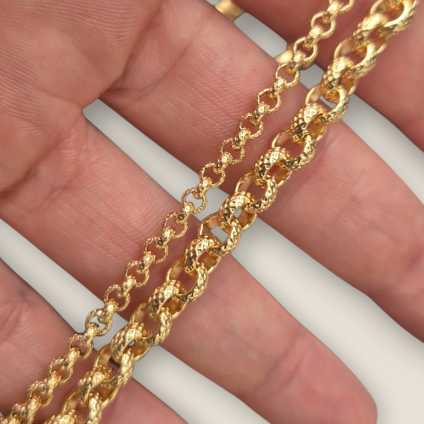 Bracelet Or Anklet Set - 4mm & 6mm Patterned