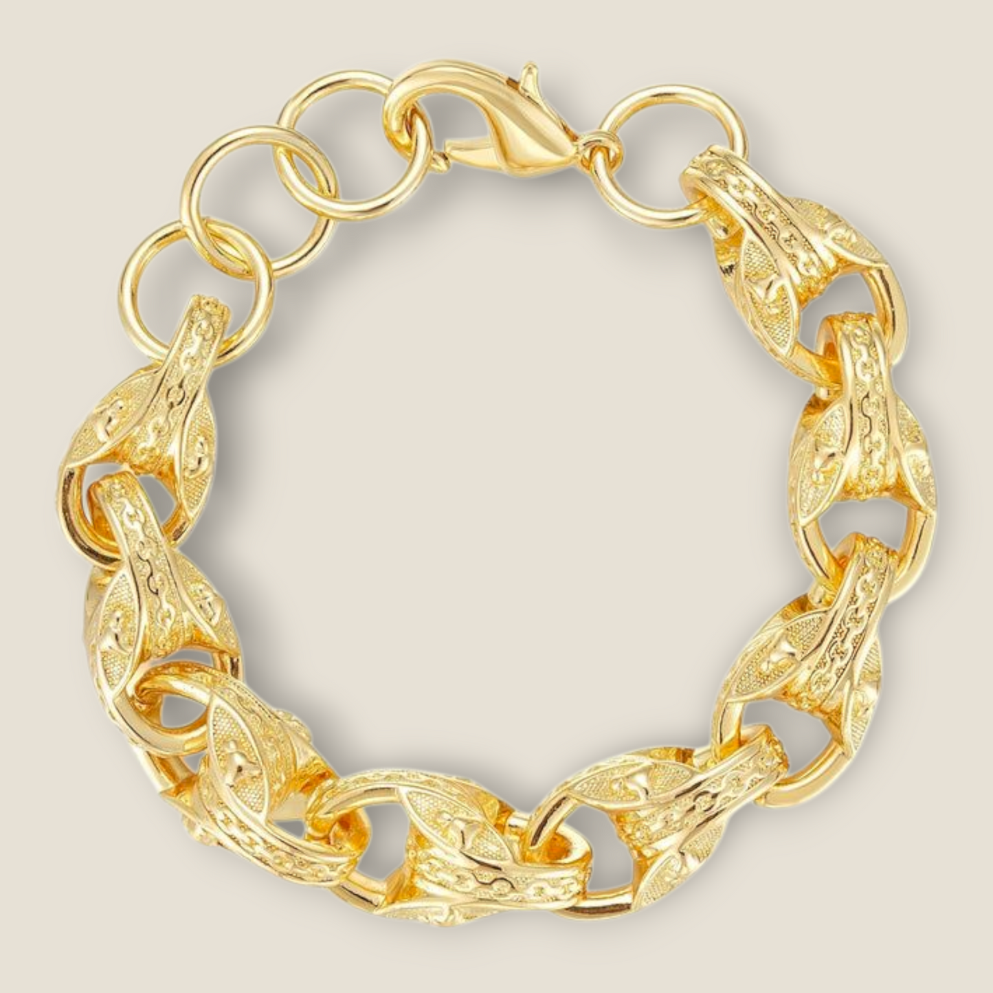 14mm XL 3D Bulldog Tulip Bracelet 9"