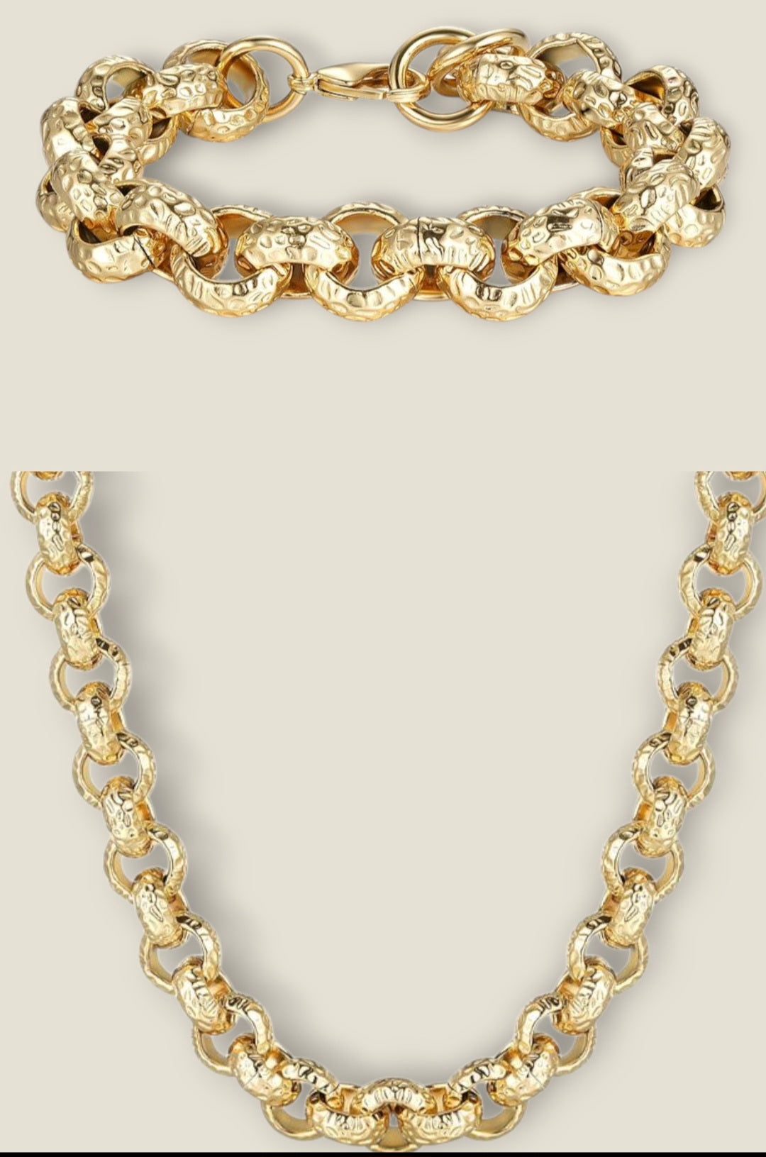 15mm XL Mens Belcher Chain and Bracelet