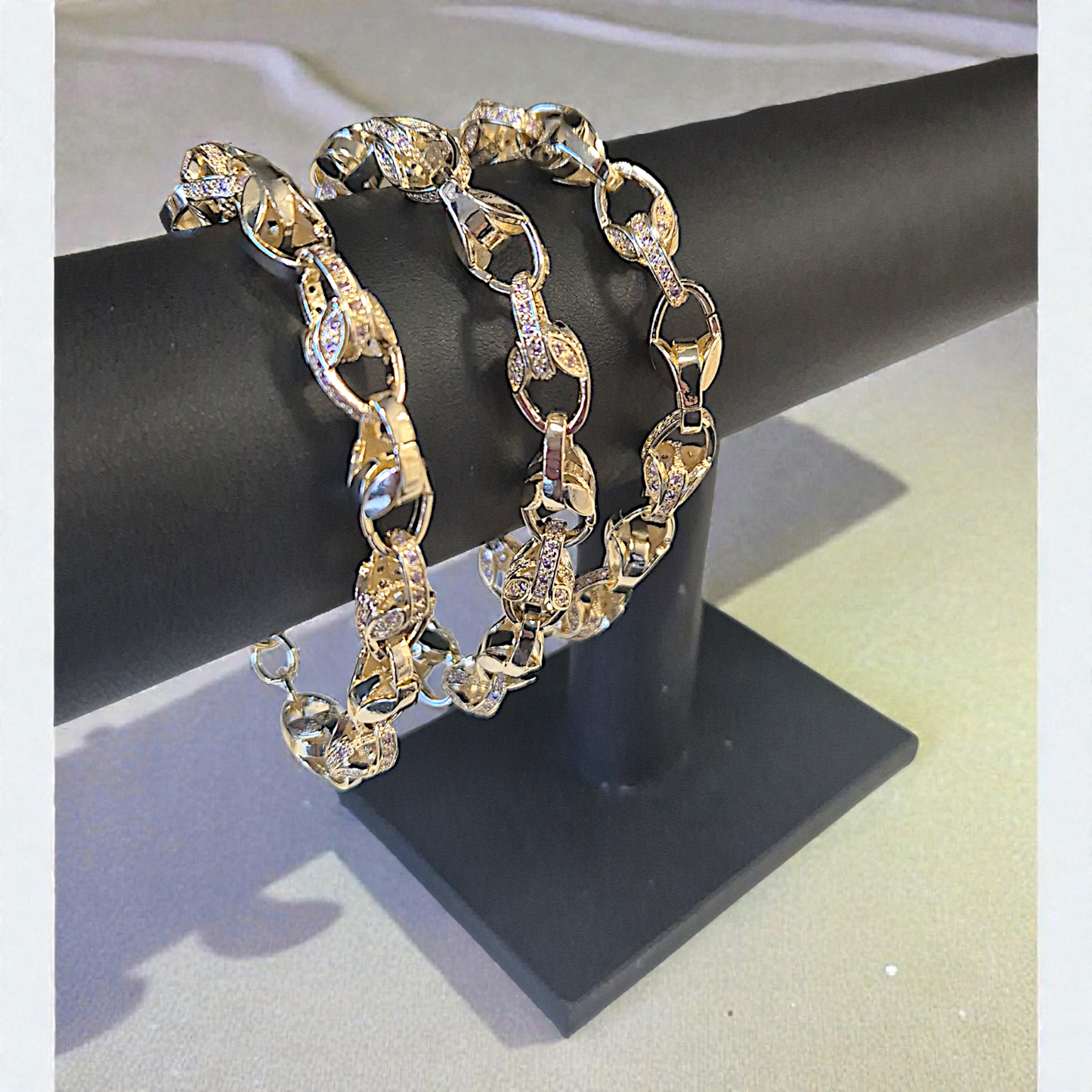 9mm Light Pink Alternate Cz Tulip Bracelet