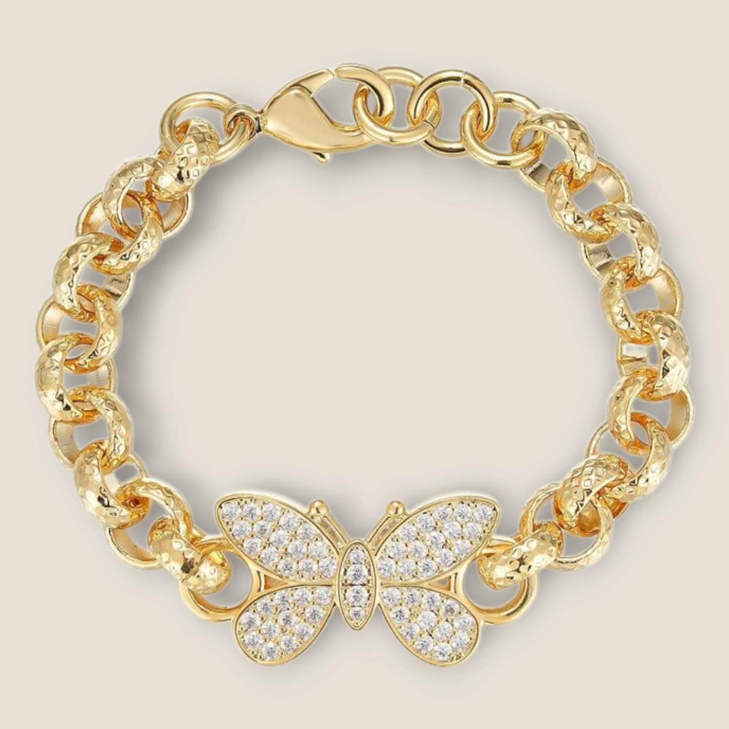Butterfly Cz Belcher Bracelet