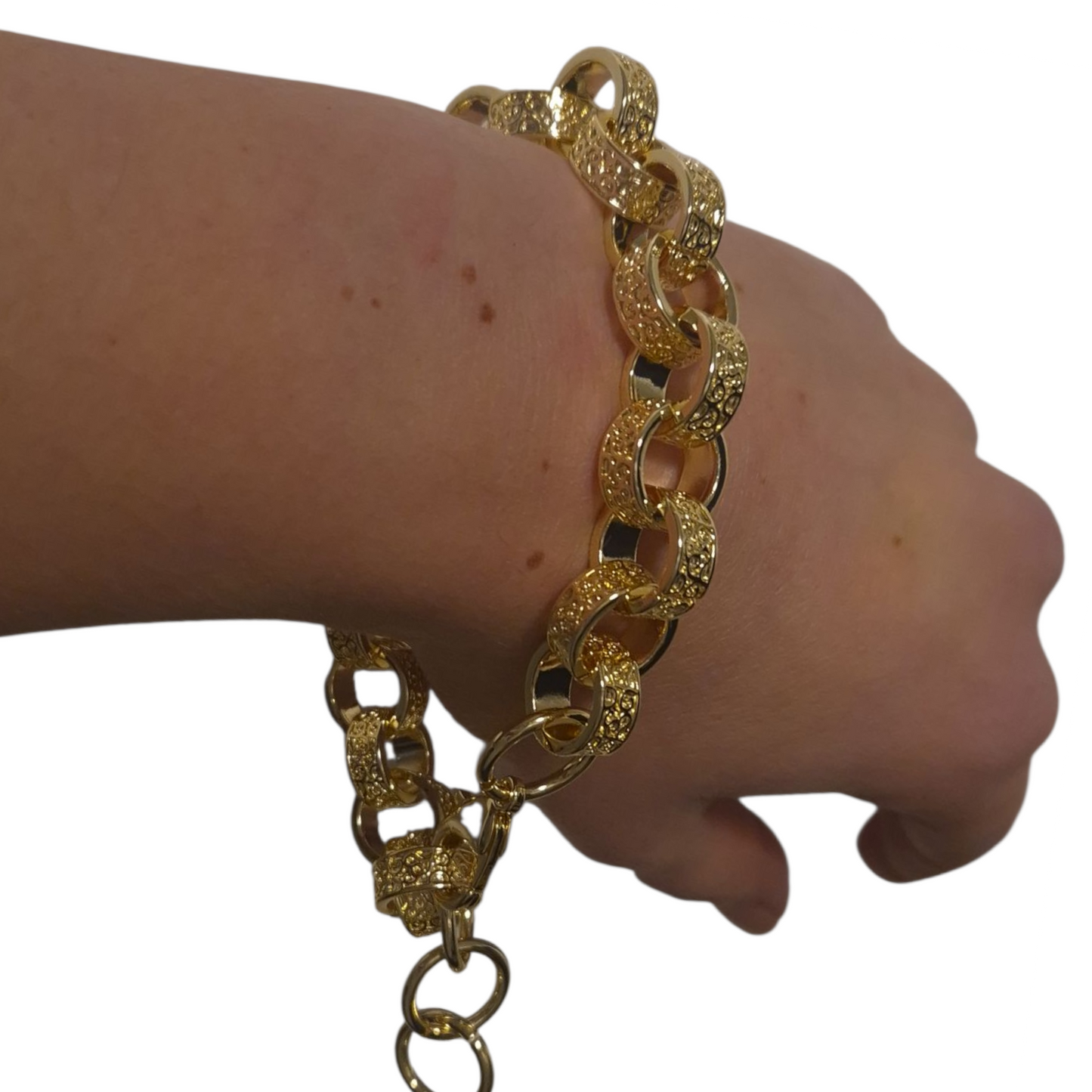 7 DAY PRE ORDER 14mm Full Patterned Belcher Bracelet