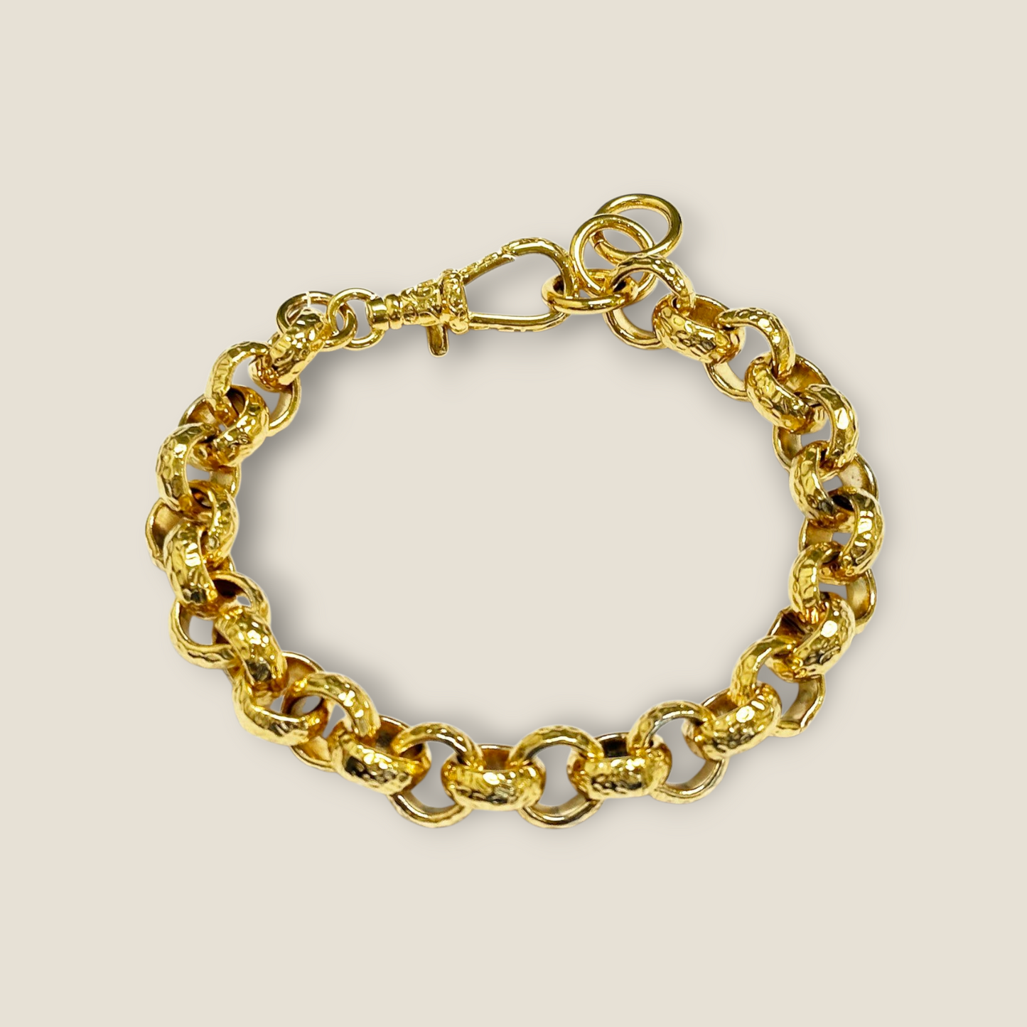 12mm Full Patterned Belcher Bracelet With Albert Clasp