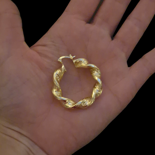Twisted Hoop Earrings