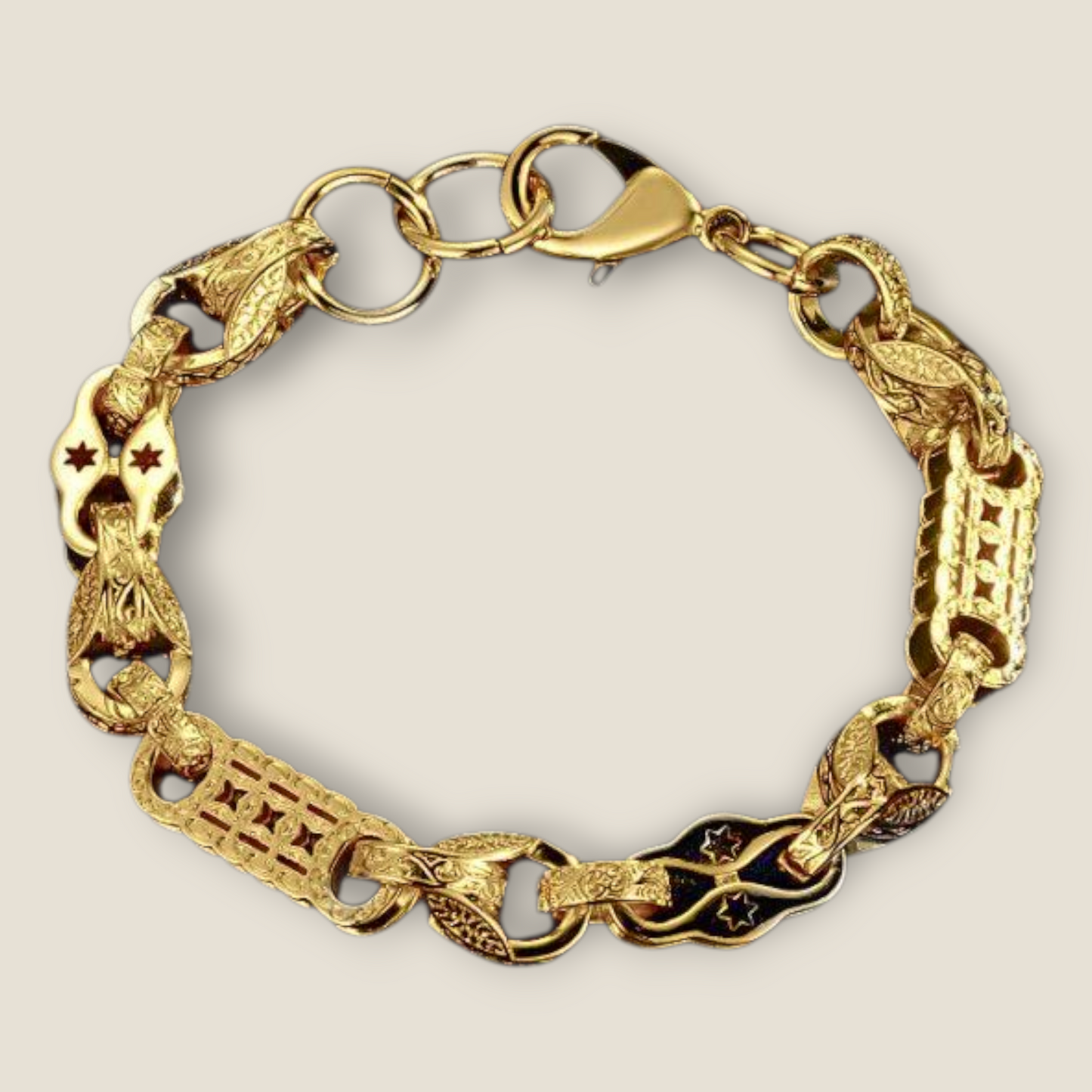 12mm Stars N Bars X Tulip Bracelet