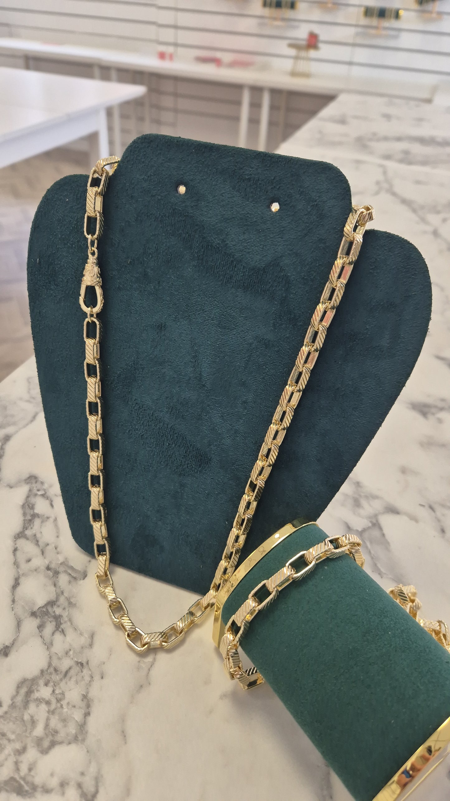 10mm Lined Square Link Chain Set