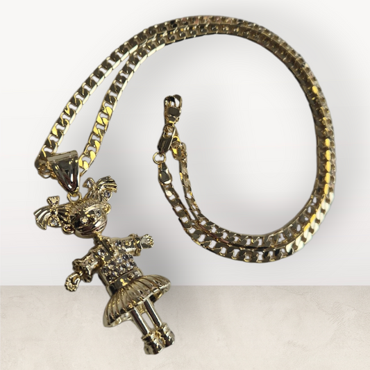 Angelica Pendant On 4mm 24" Curb