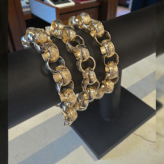 15mm Alternate Ornate Belcher Bracelet