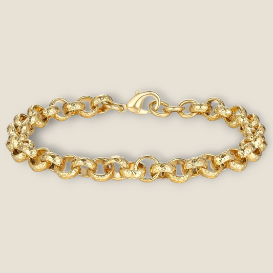 8mm Full Patterned Belcher Bracelet