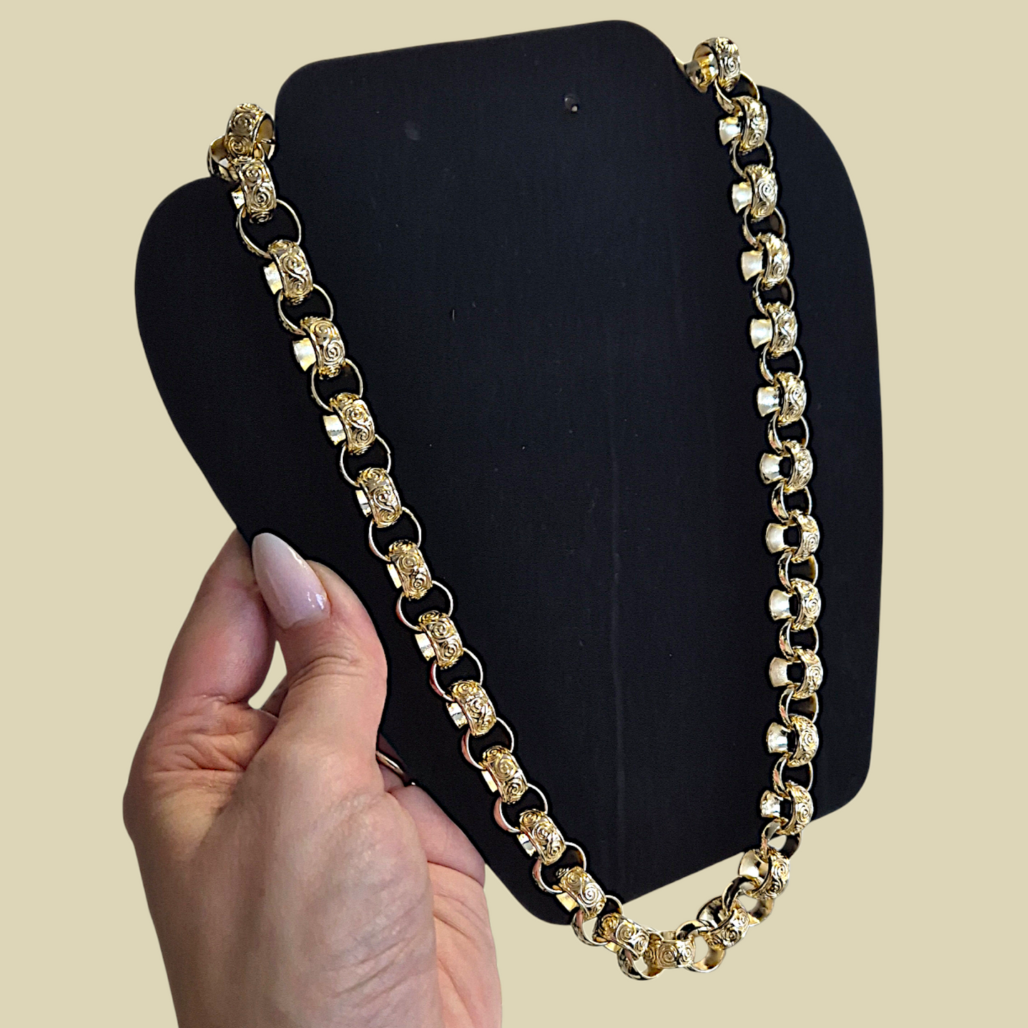 15mm Alternate Ornate Belcher Chain