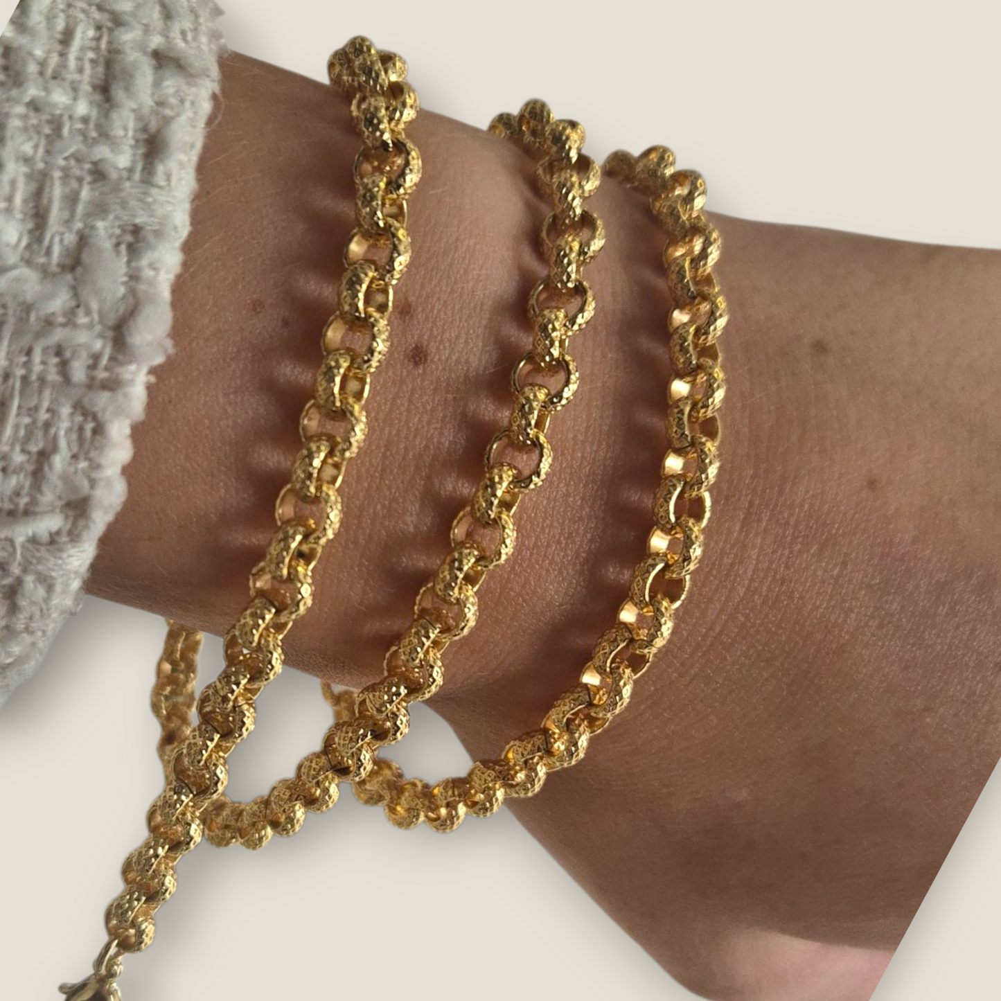 6mm Full Patterned Belcher Bracelet