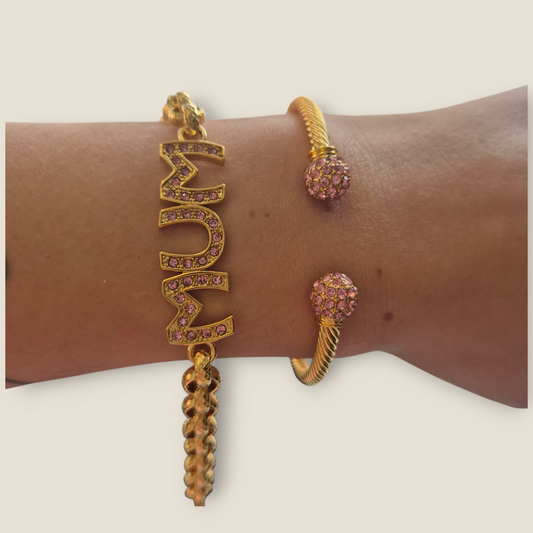 Pretty In Pink Bundle - Pink Mum Belcher & Pink Ball Bangle