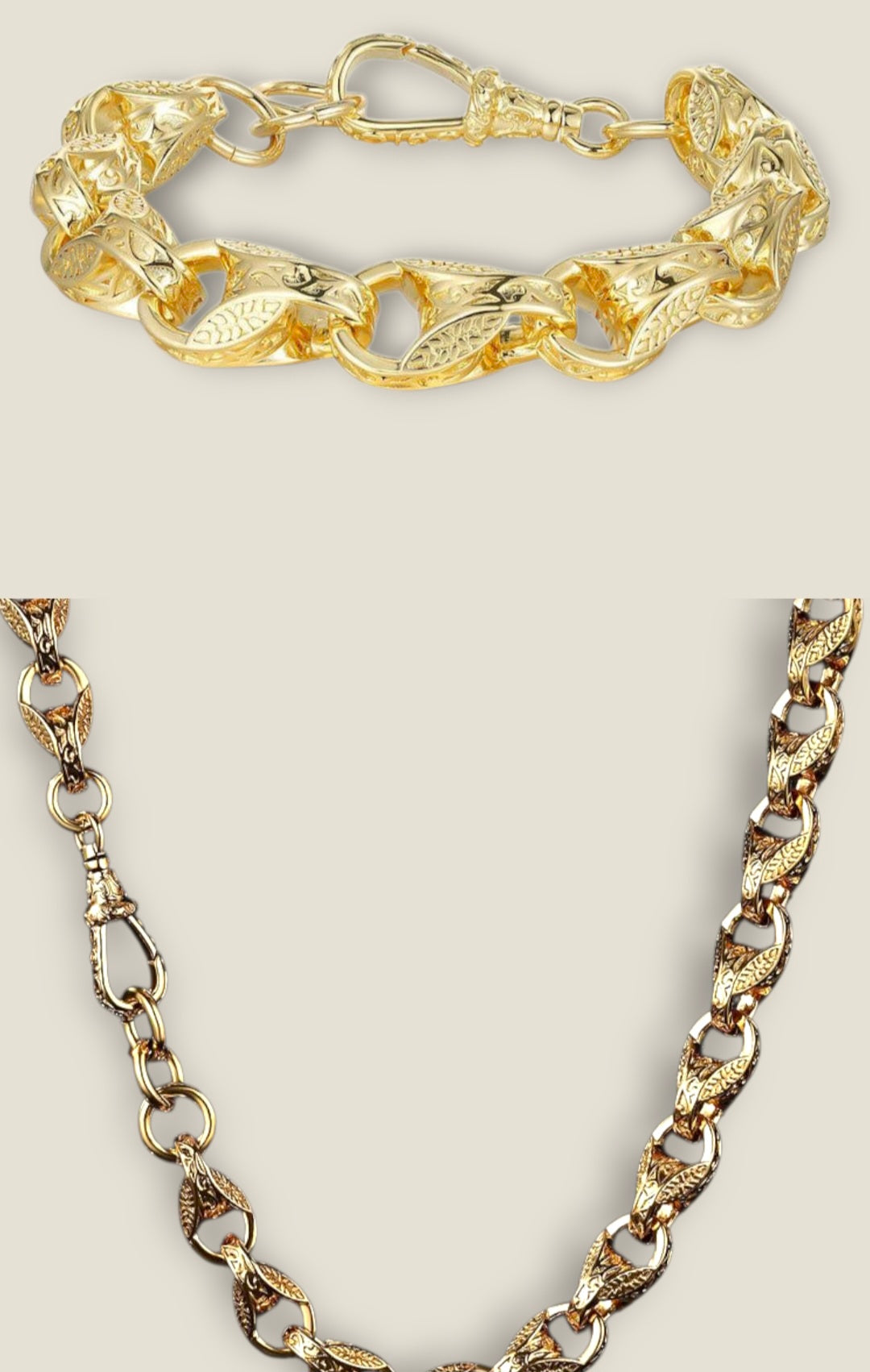 15mm XL 3D Tulip Chain And Bracelet