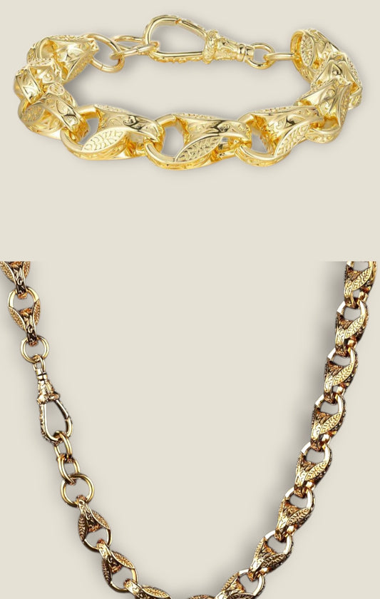 15mm XL 3D Tulip Chain And Bracelet