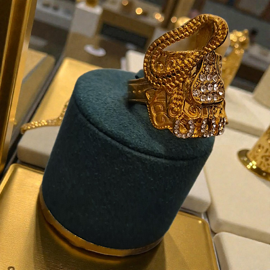 Cz Horse Saddle Ring