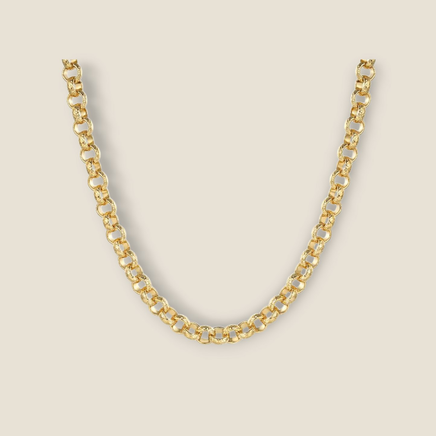 8mm Full Patterned Belcher Chain