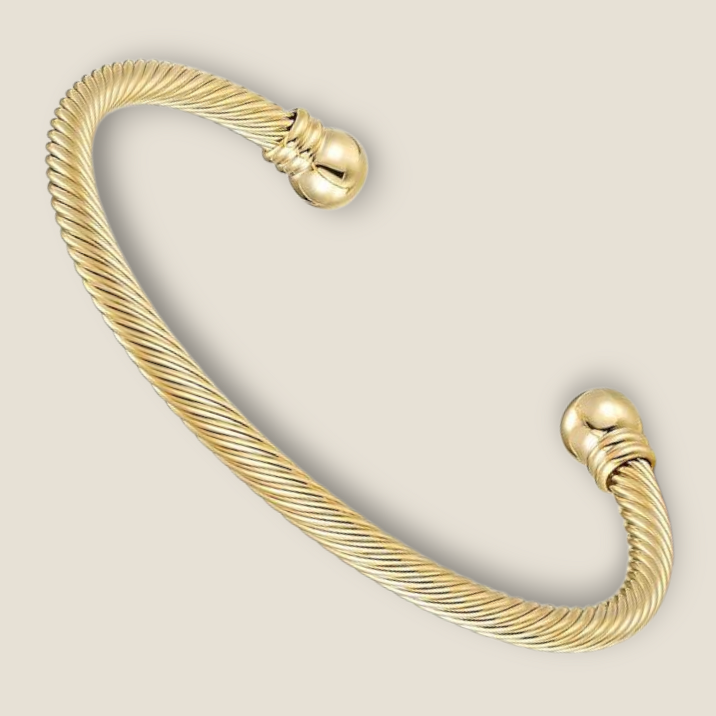 4mm Twisted Torque Bangle 8 or 6"