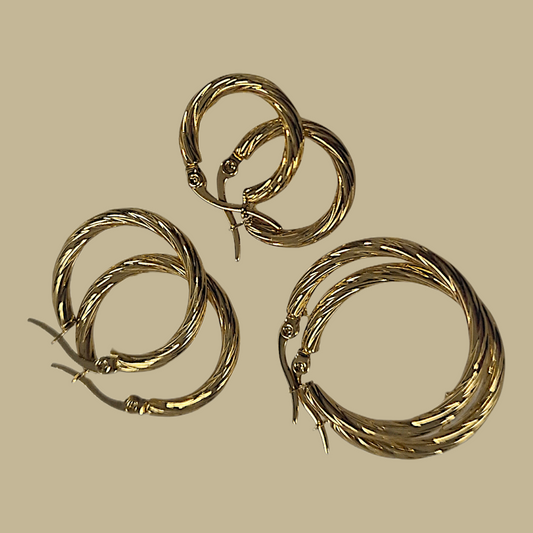 Hoop Earrings 2cm, 2.5cm & 3.5cm