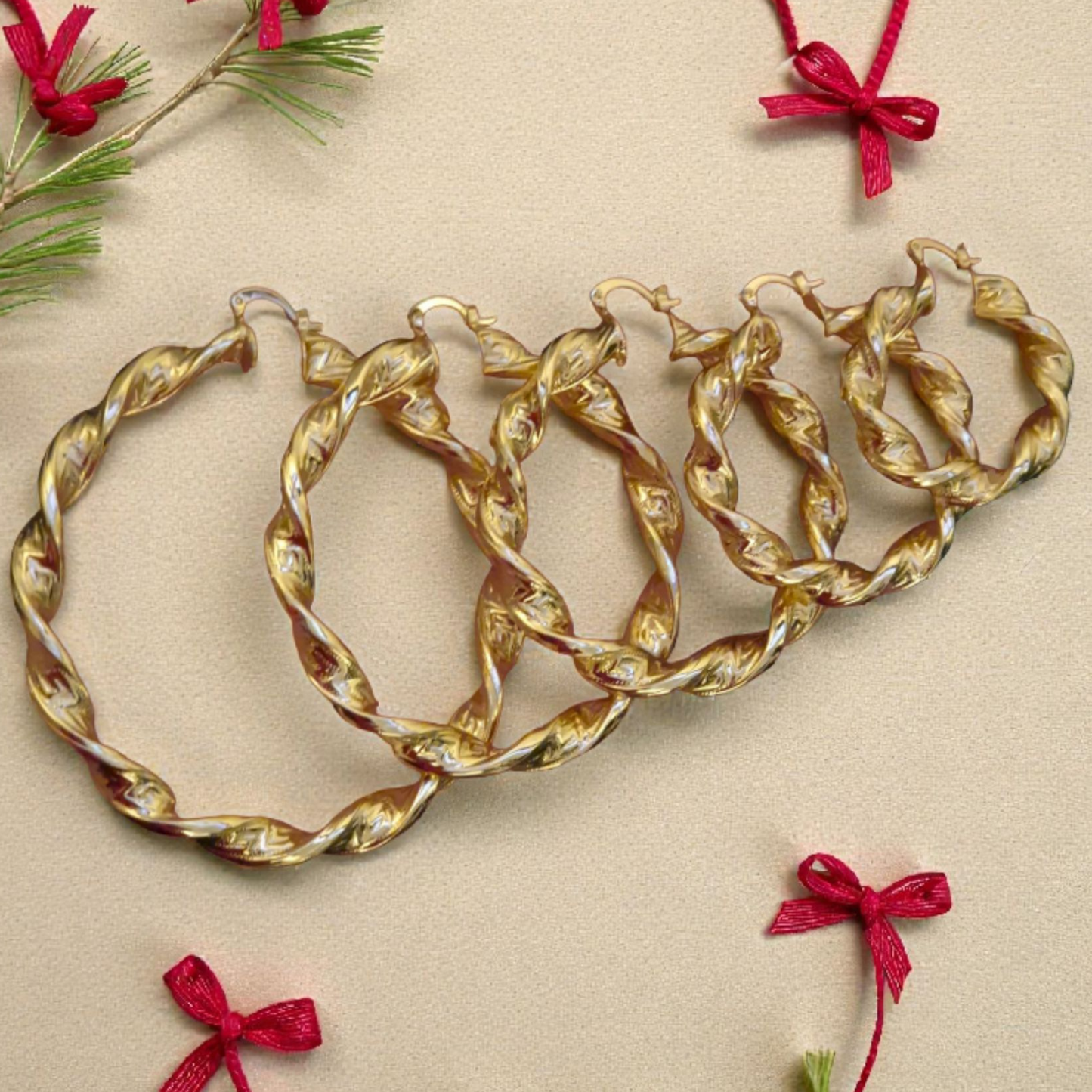 Twisted Hoop Earrings