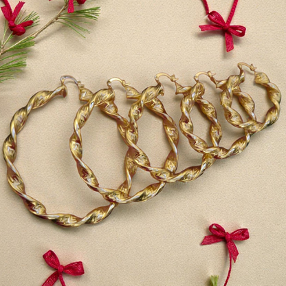 Twisted Hoop Earrings