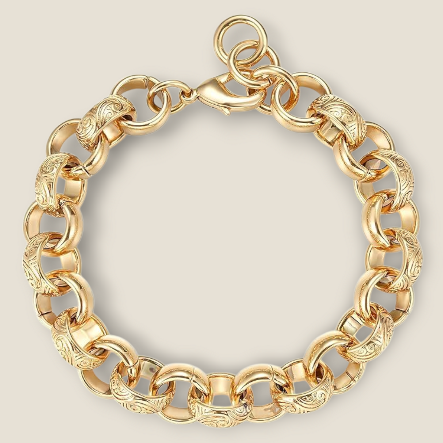 15mm XL Alternate Ornate Belcher Bracelet