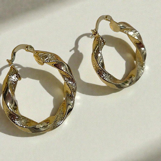 Twisted Hoop Earrings 3cm