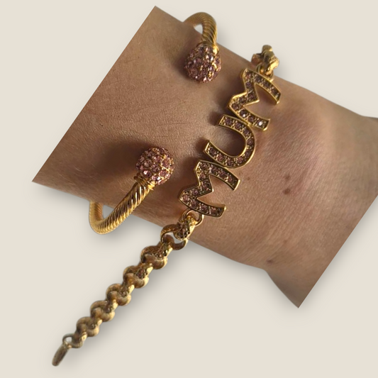 Pretty In Pink Bundle - Pink Mum Belcher & Pink Ball Bangle