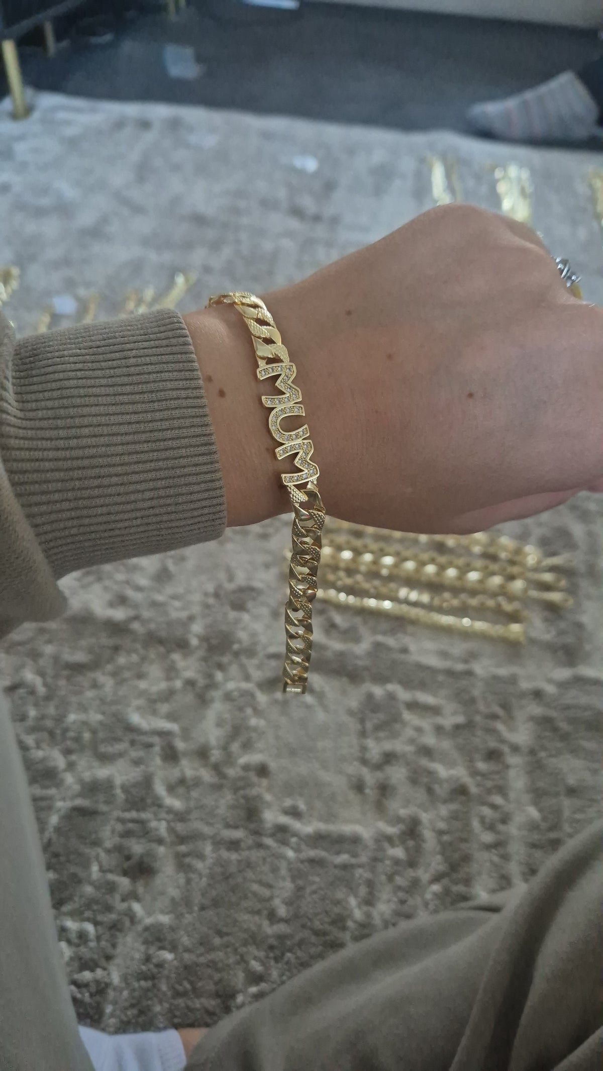 8mm Chaps Style Mum Bracelet