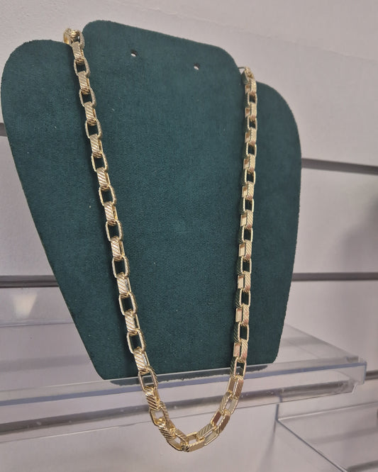 10mm Lined Square Link Chain 24"