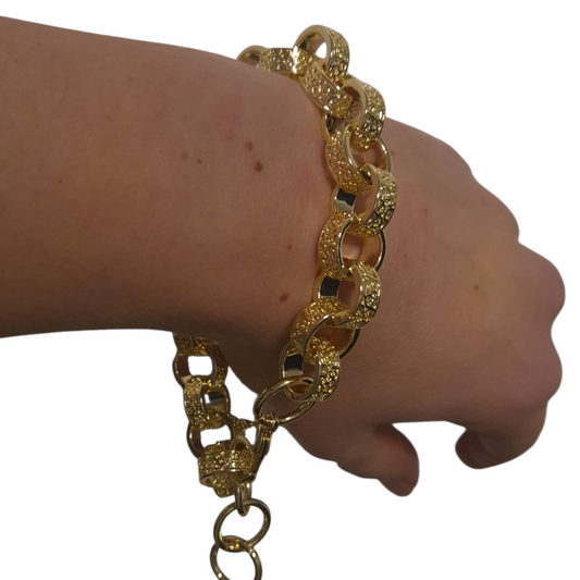 7 DAY PRE ORDER 14mm Full Patterned Belcher Bracelet