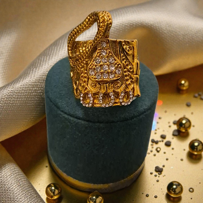 Cz Horse Saddle Ring