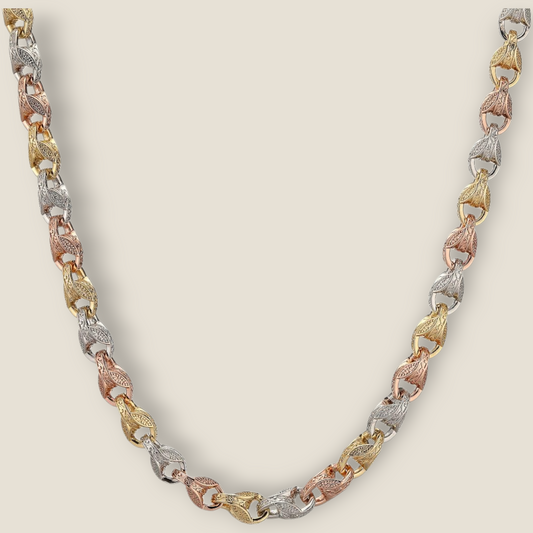12mm Tri Colour 3D Tulip Chain