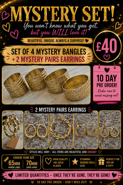 MYSTERY BANGLE AND HOOPS BUNDLE
