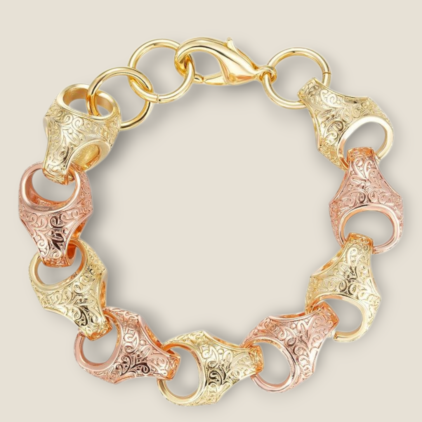 17mm XL Gold and Rose Acorn Bracelet