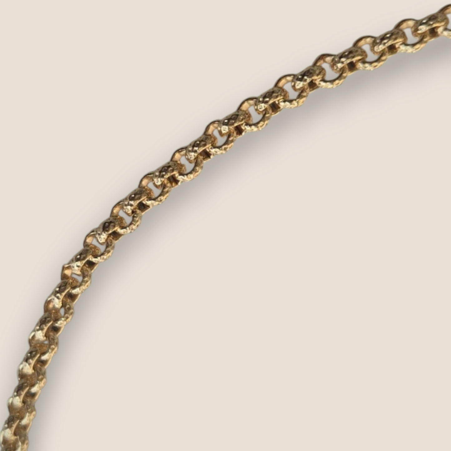 4mm Mini Full Patterned Belcher Anklet