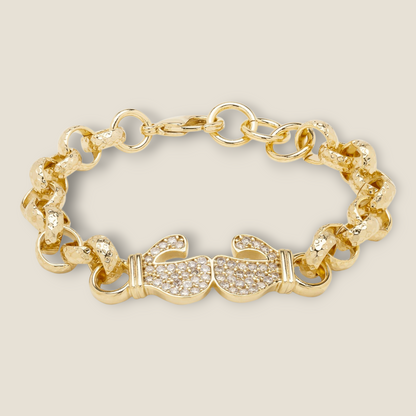 CZ Belcher and 8mm Full Patterned Belcher Chain Bundle