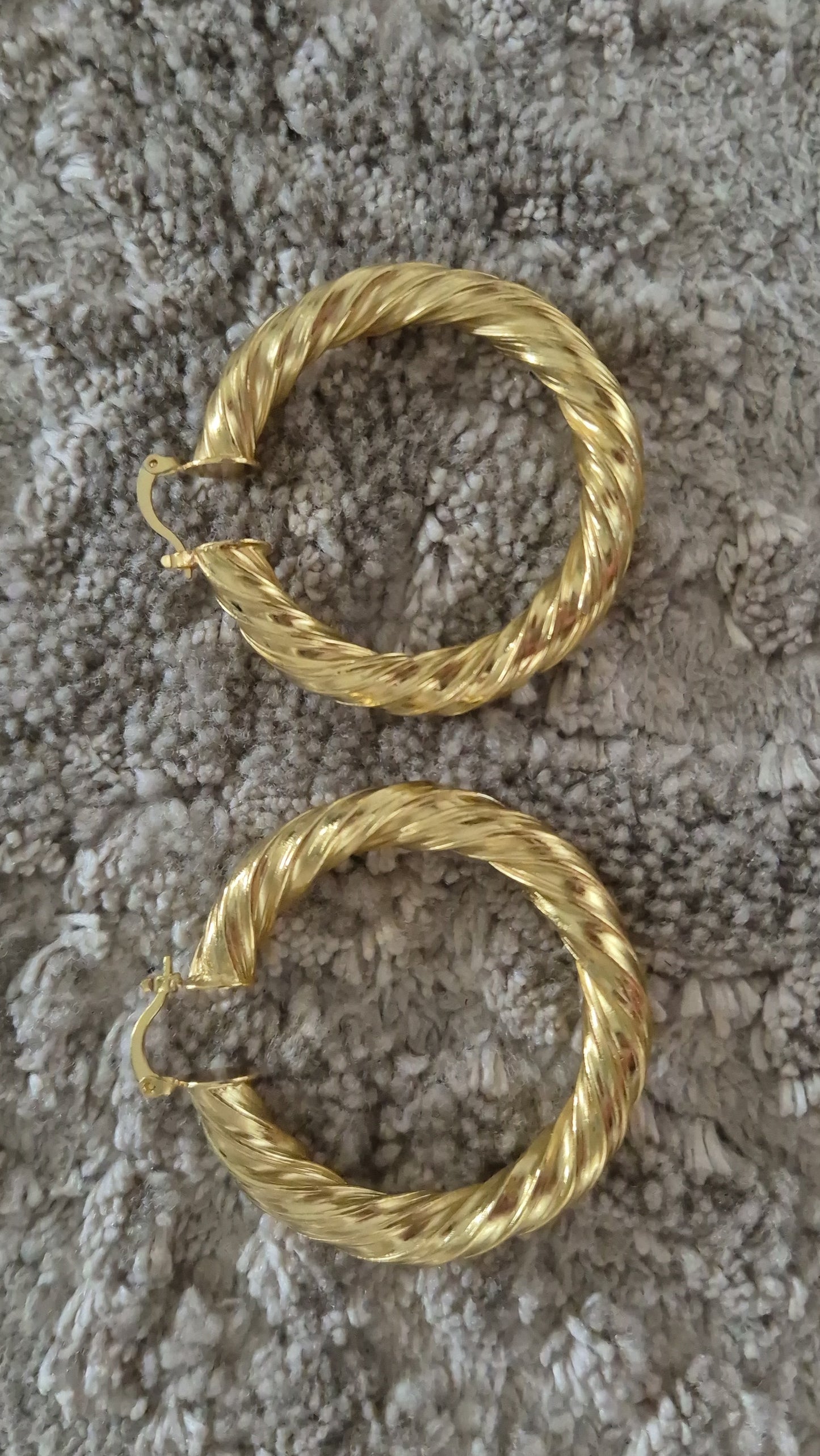 5cm Chunky Twisted Hoops