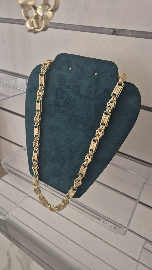 10mm 24" Full Patterned Stars N Bars Chain