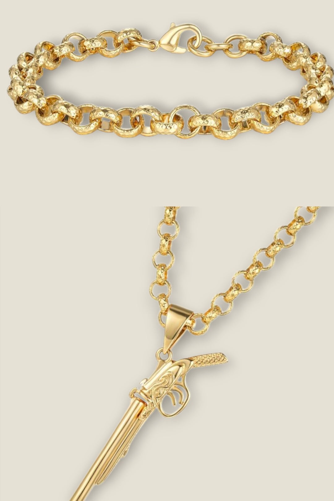 Shotgun Pendant Set With Bracelet