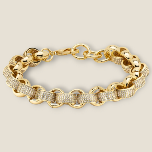 12mm Cz Alternate Belcher Bracelet