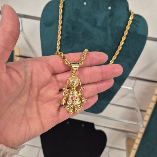 Ragdoll Pendant Flat Back