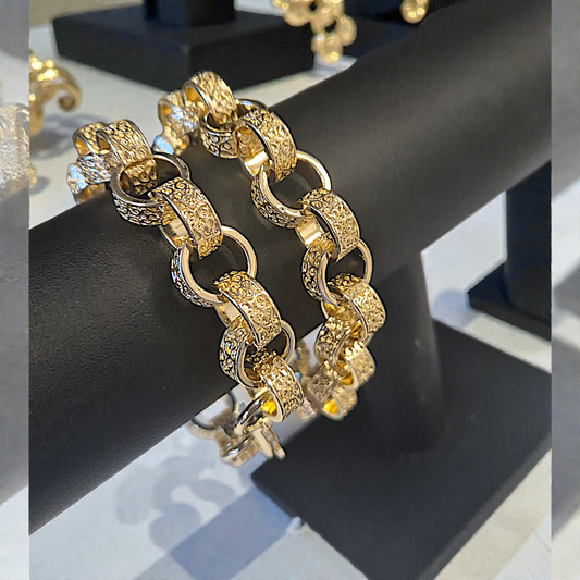 14mm Full Patterned Belcher Bracelet