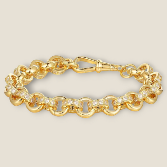 10mm Alternate Cz Belcher Bracelet
